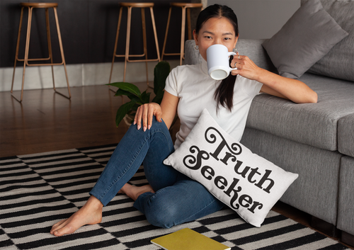 Truth Seeker Premium High Quality Washable Pillow Cover AND Insert | The Matriarchy Matters™